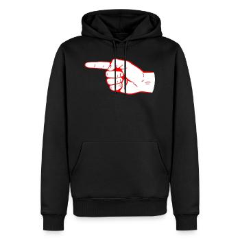 index - Sweat à capuche Premium bio Homme - noir - Devant - Nico (187cm)