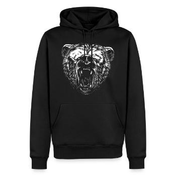 Ours russe avec le slogan Âme russe pour - Sweat à capuche Premium bio Homme - noir - Devant - Nico (187cm)