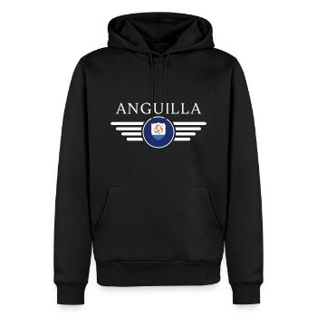 Ich liebe Anguilla, Eleganz Stil Design T-Shirt - Männer Premium Bio Hoodie - Schwarz - Vorne - Nico (187cm)