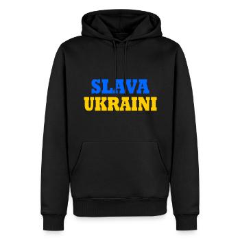 Slava ukraini - Männer Premium Bio Hoodie - Schwarz - Vorne - Nico (187cm)