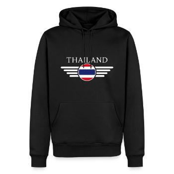 Thaïlande Style Design T-shirt - Sweat à capuche Premium bio Homme - noir - Devant - Nico (187cm)