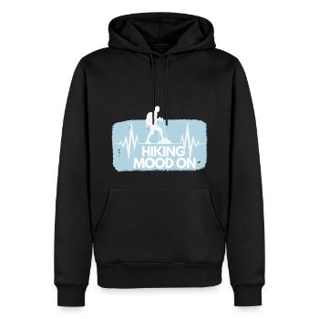 Hiking mood on Hiking Wanderung lustig Geschenk - Männer Premium Bio Hoodie - Schwarz - Vorne - Nico (187cm)