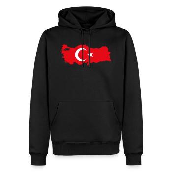 Türkei Umriss - Männer Premium Bio Hoodie - Schwarz - Vorne - Nico (187cm)