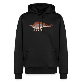 dinosaure - Sweat à capuche Premium bio Homme - noir - Devant - Nico (187cm)
