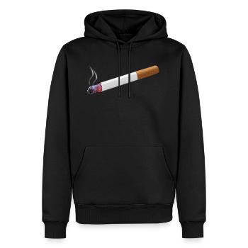 cigarette - Sweat à capuche Premium bio Homme - noir - Devant - Nico (187cm)