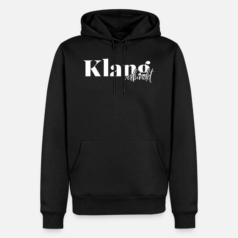 Le son se connecte - Sweat à capuche Premium bio Homme - noir