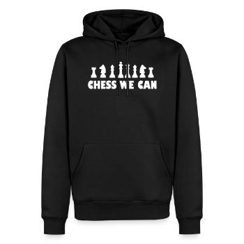 Schach Schachspieler Chess We Can Schachfiguren - Männer Premium Bio Hoodie - Schwarz - Vorne - Nico (187cm)