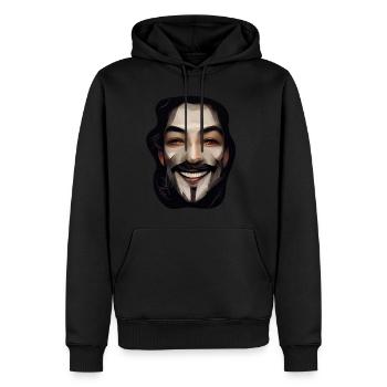 GUY FAWKES DAY - Men’s Premium Organic Hoodie - black - Front - Nico (187cm)