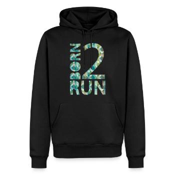 Né 2 Run Runner Runner Cadeau - Sweat à capuche Premium bio Homme - noir - Devant - Nico (187cm)