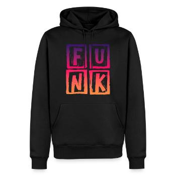 Funk Musik Retro - Männer Premium Bio Hoodie - Schwarz - Vorne - Nico (187cm)