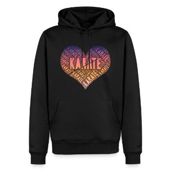 Karaté Arts Martiaux Arts Martiaux - Sweat à capuche Premium bio Homme - noir - Devant - Nico (187cm)
