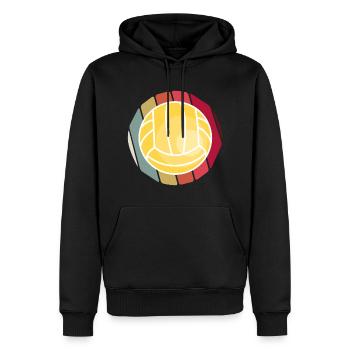 Volleyball Retro - Männer Premium Bio Hoodie - Schwarz - Vorne - Nico (187cm)