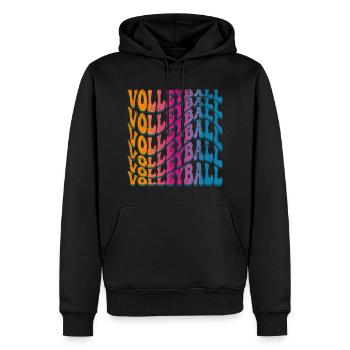 Volleyball Vintage - Männer Premium Bio Hoodie - Schwarz - Vorne - Nico (187cm)