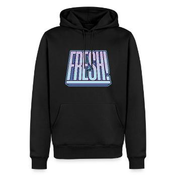 Fresh Quote Gift - Men’s Premium Organic Hoodie - black - Front - Nico (187cm)