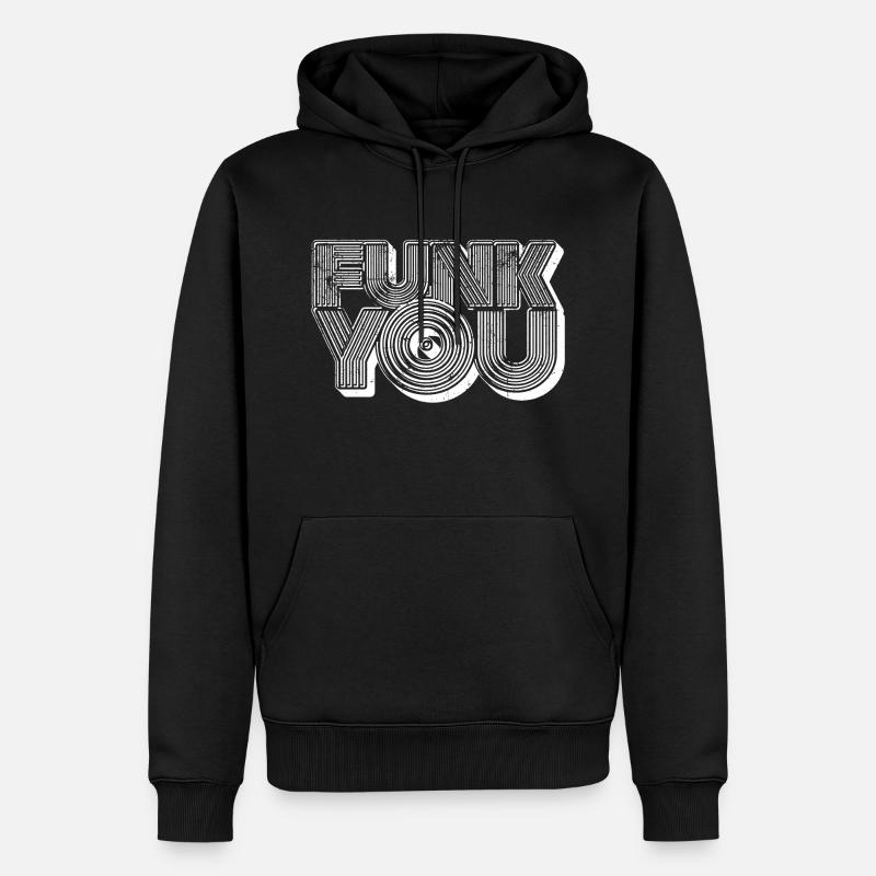 Funk vous - Sweat à capuche Premium bio Homme - noir