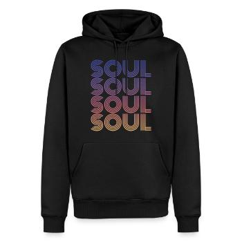 Soul vintage - Sweat à capuche Premium bio Homme - noir - Devant - Nico (187cm)