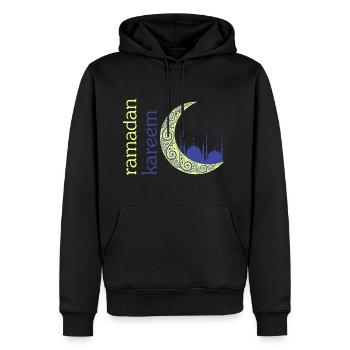 Cadeau Ramadan Kareem - Sweat à capuche Premium bio Homme - noir - Devant - Nico (187cm)