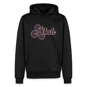 Allah Vintage - Men’s Premium Organic Hoodie - black - Front - Nico (187cm)