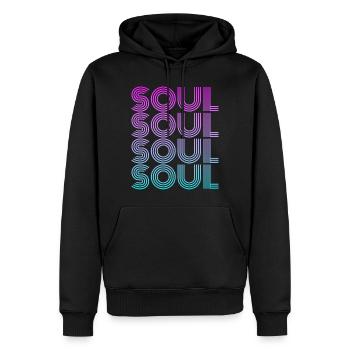 Soul Musik - Männer Premium Bio Hoodie - Schwarz - Vorne - Nico (187cm)