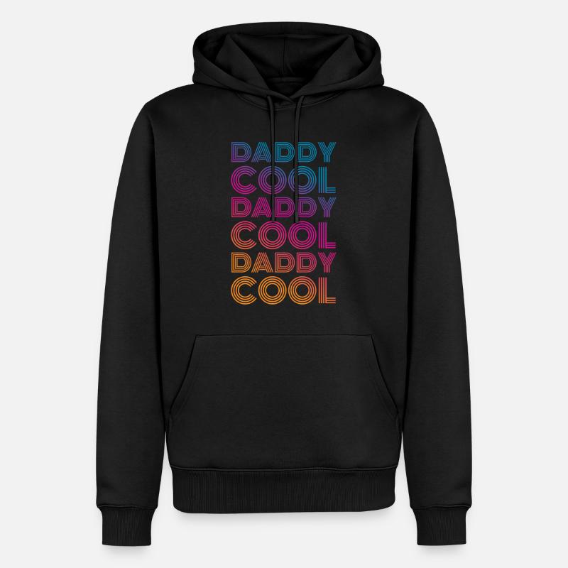 Daddy Cool - Männer Premium Bio Hoodie - Schwarz