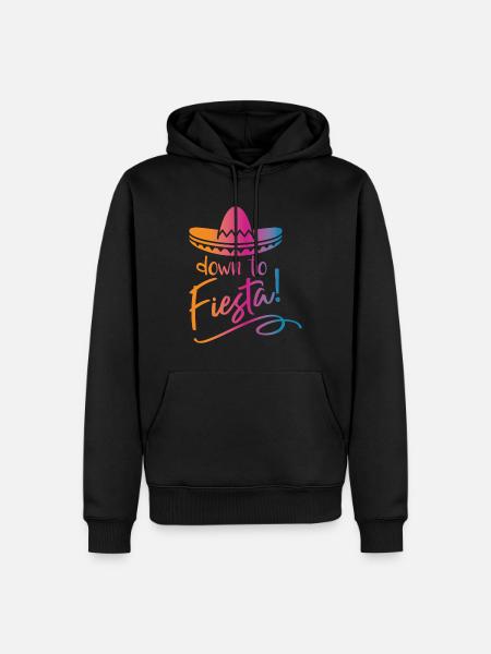 Jusqu’à Fiesta - Sweat à capuche Premium bio Homme - noir
