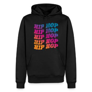 Hip Hop Rap - Männer Premium Bio Hoodie - Schwarz - Vorne - Nico (187cm)