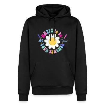 Lehrer - Männer Premium Bio Hoodie - Schwarz - Vorne - Nico (187cm)