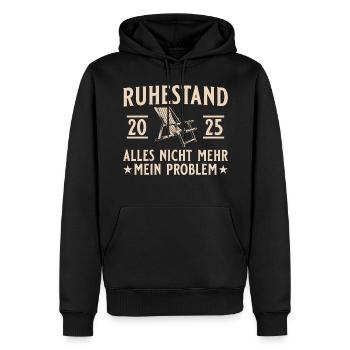 Ruhestand 2025 Arbeitskollege Abschied Rente - Männer Premium Bio Hoodie - Schwarz - Vorne - Nico (187cm)