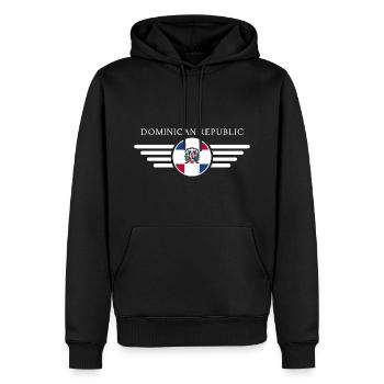 J’aime la République dominicaine Design T-Shirt - Sweat à capuche Premium bio Homme - noir - Devant - Nico (187cm)