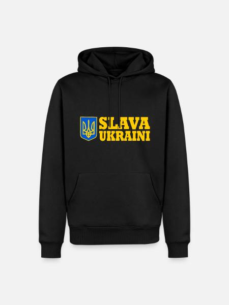 Slava ukraini - Men’s Premium Organic Hoodie - black