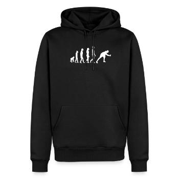 Graffiti Sprayer Evolution - Männer Premium Bio Hoodie - Schwarz - Vorne - Nico (187cm)