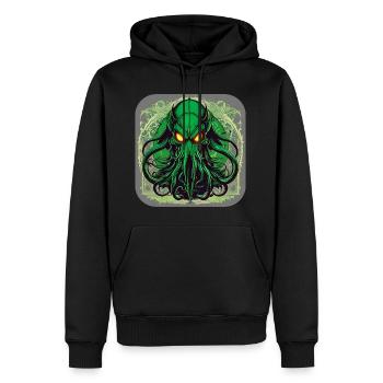 Immortal Cthulhu monster in the universe - Men’s Premium Organic Hoodie - black - Front - Nico (187cm)