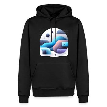 Planète Terre - Sweat à capuche Premium bio Homme - noir - Devant - Nico (187cm)