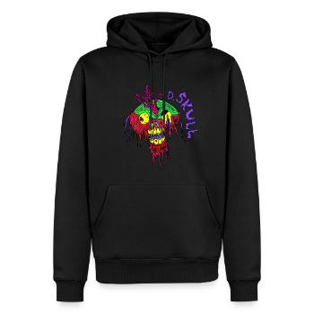 MindEscape - Männer Premium Bio Hoodie - Schwarz - Vorne - Nico (187cm)