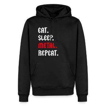 Heavy Metal Fan Festival Band Metaller Metalhead - Männer Premium Bio Hoodie - Schwarz - Vorne - Nico (187cm)