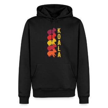 Koala - Sweat à capuche Premium bio Homme - noir - Devant - Nico (187cm)