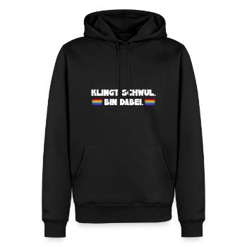 Ça a l’air gay Je suis à la Gay Pride - Sweat à capuche Premium bio Homme - noir - Devant - Nico (187cm)
