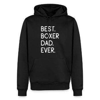 Boxer - Männer Premium Bio Hoodie - Schwarz - Vorne - Nico (187cm)