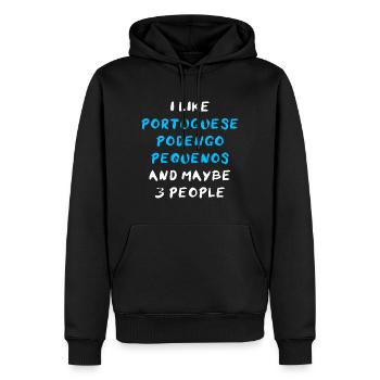 Portuguese Podengo Pequeno - Männer Premium Bio Hoodie - Schwarz - Vorne - Nico (187cm)