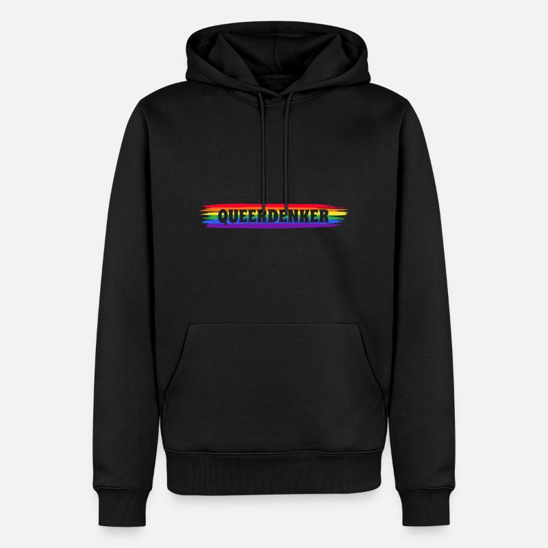 Queerdenker - Männer Premium Bio Hoodie - Schwarz