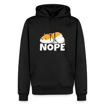 Hamster paresseux : Non, pas aujourd’hui - Sweat à capuche Premium bio Homme - noir - Devant - Nico (187cm)
