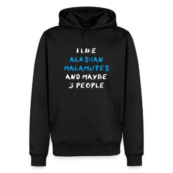 Malamute d’Alaska - Sweat à capuche Premium bio Homme - noir - Devant - Nico (187cm)