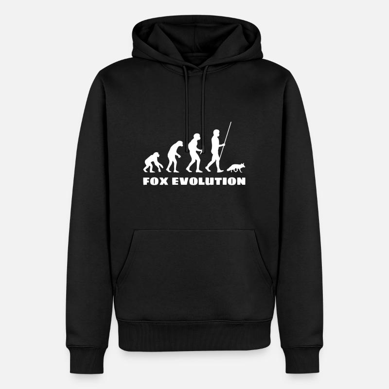 Fox Evolution - Men’s Premium Organic Hoodie - black