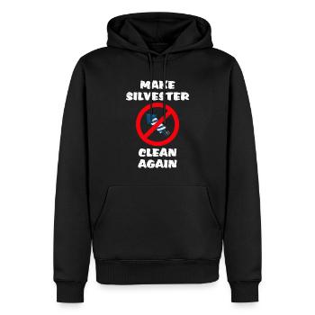 Anti Feuerwerk Gegen Böller - Männer Premium Bio Hoodie - Schwarz - Vorne - Nico (187cm)