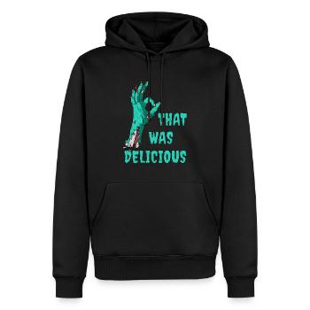 Zombie Hand Lustiger Spruch Halloween Untote - Männer Premium Bio Hoodie - Schwarz - Vorne - Nico (187cm)