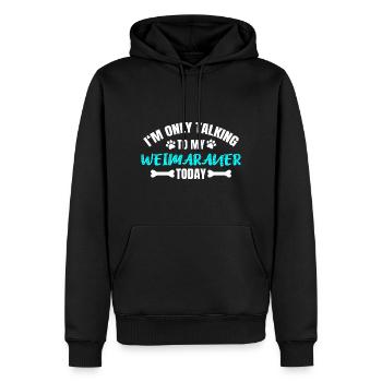 Weimaraner - Männer Premium Bio Hoodie - Schwarz - Vorne - Nico (187cm)
