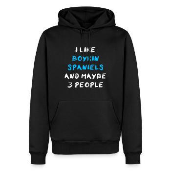 Épagneul Boykin - Sweat à capuche Premium bio Homme - noir - Devant - Nico (187cm)