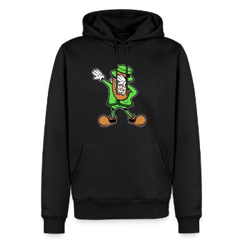 Danse du dabbing du lutin de la Saint-Patrick - Sweat à capuche Premium bio Homme - noir - Devant - Nico (187cm)