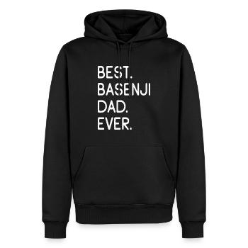 Basenji - Männer Premium Bio Hoodie - Schwarz - Vorne - Nico (187cm)