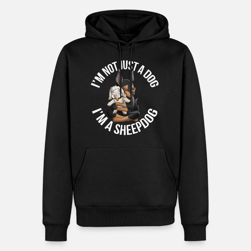 Kelpie Black Sheep Feuer - Männer Premium Bio Hoodie - Schwarz